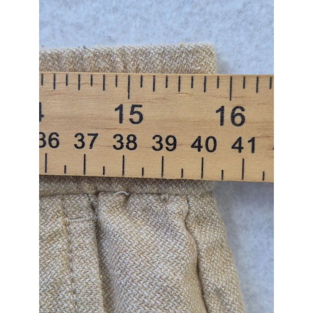 Banana Republic Athletic Linen Blend Pants Mens 31x32 Tan Drawstring Tapered Leg